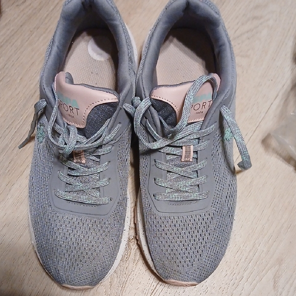 U.S. Polo Assn. Shoes - U.S. Polo Assn. Women's Gray and Pink Lace-Up Sneakers